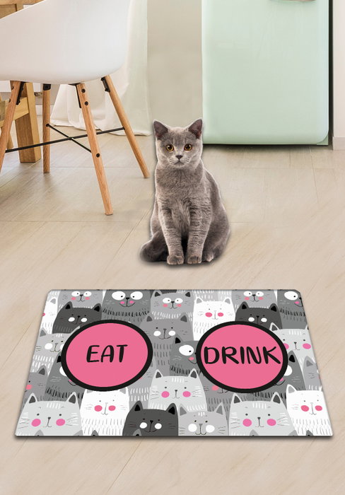 Conceptum Cat's Grey Alfombrilla para Arena Multicolor